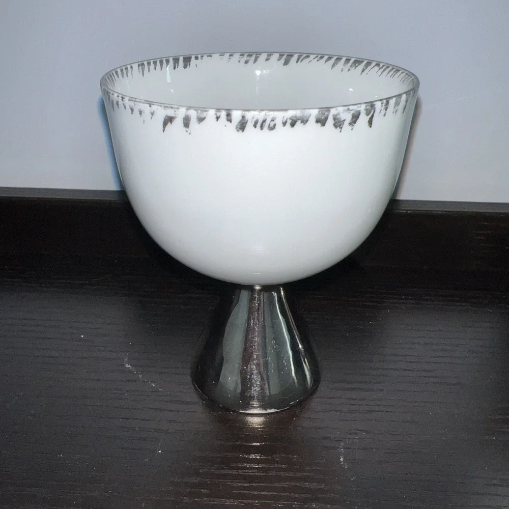vintage Scottish Dancer porcelain footed cup artist signed 1968